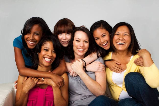 homestay family posing together