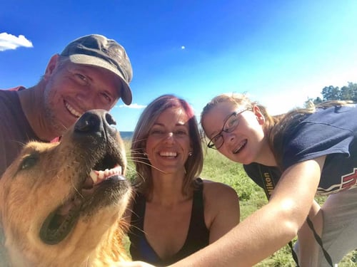 Family on the beach