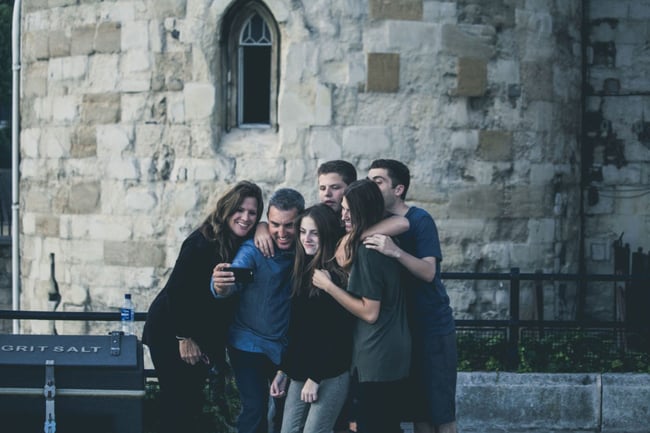 host family posing together