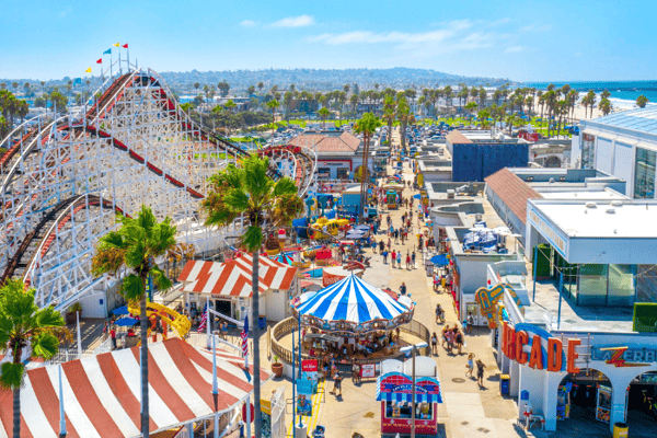 View of Belmont Park in San Diego from https://www.belmontpark.com/