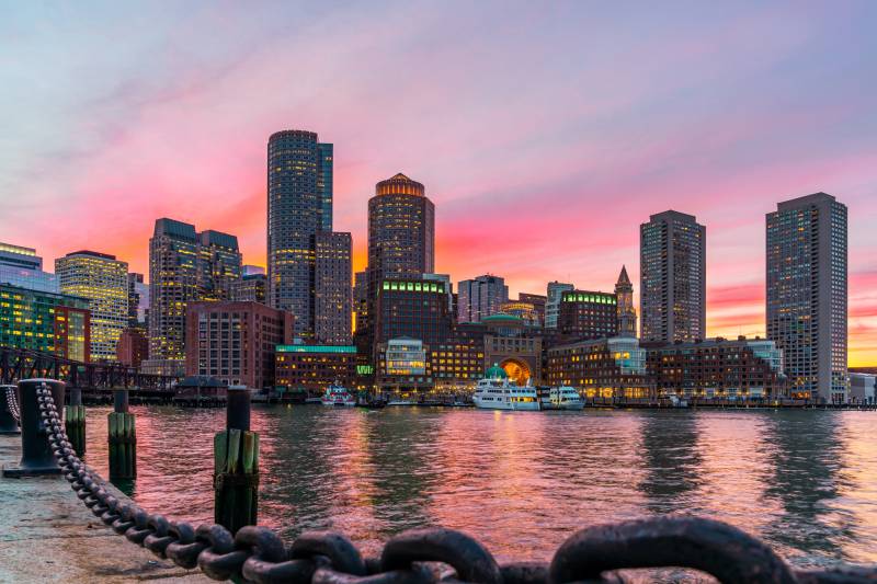 Sunset in Boston 