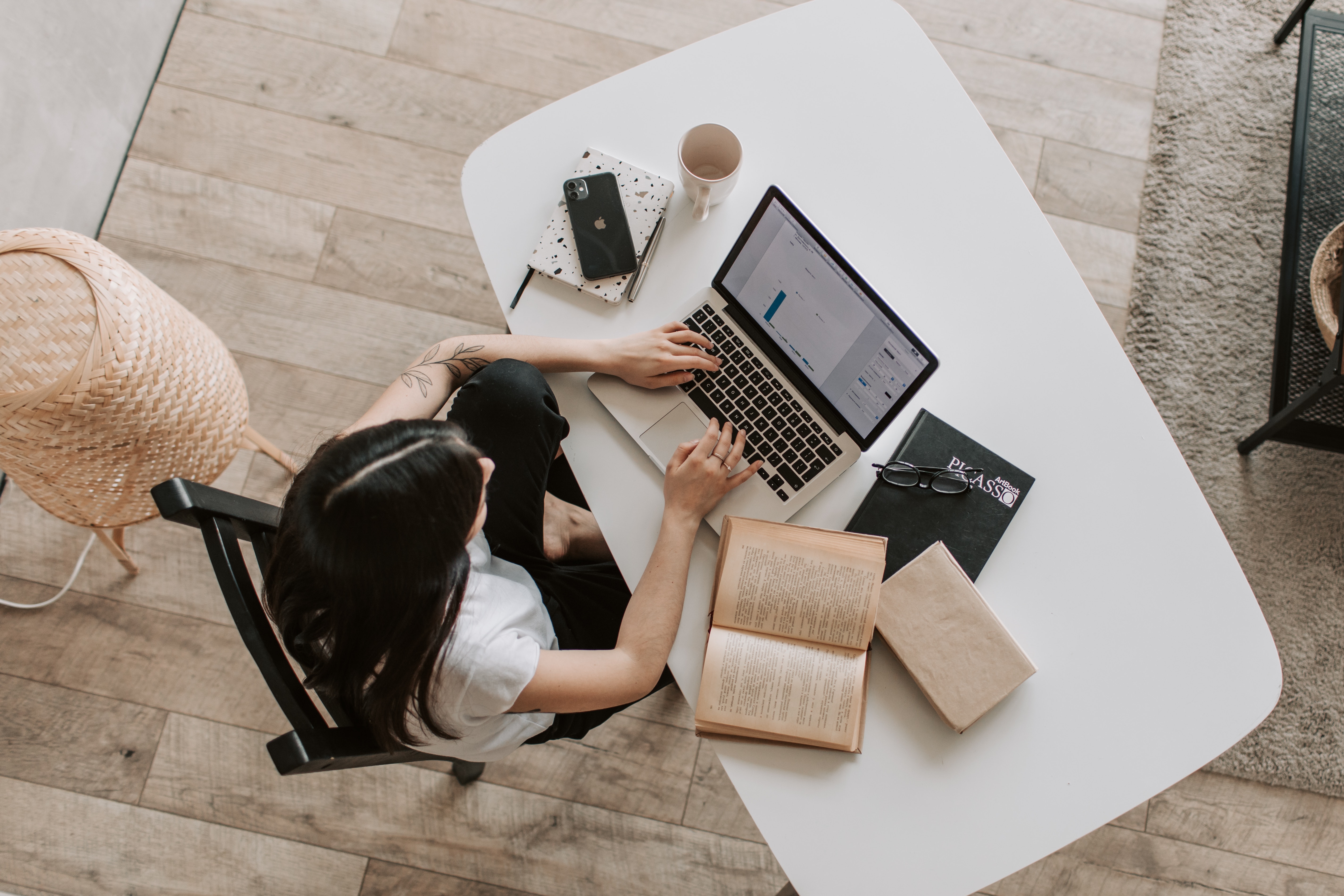 Student at Desk